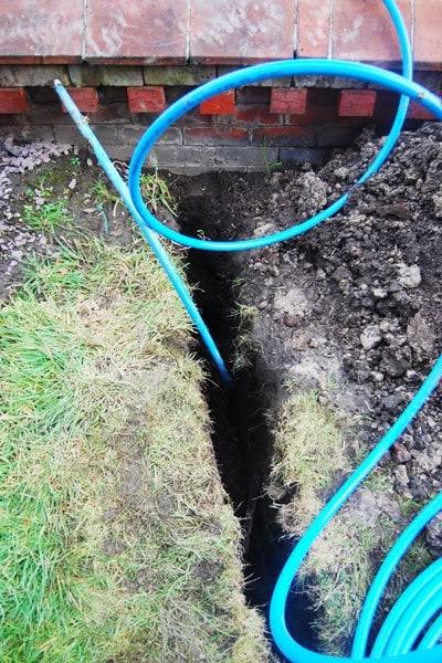 Signs of water line leak in Minot